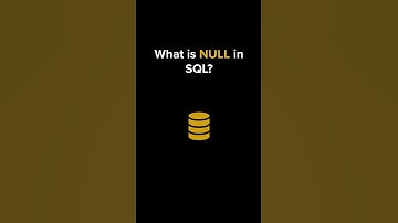 What Is NULL in SQL? | SQL Shorts Explained