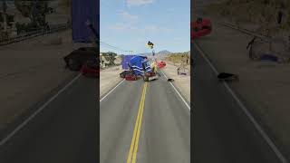 Realistic Highway Car Crashes #464 #shorts #beamngdrive