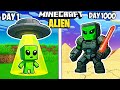 I Survived 1000 Days as an ALIEN in Minecraft