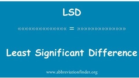 Least Significant Difference Test Step by Step numerical Solution| LSD test for Comparison of Mean