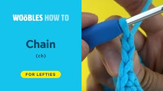 Left-handed crochet: How to chain stitch (ch)