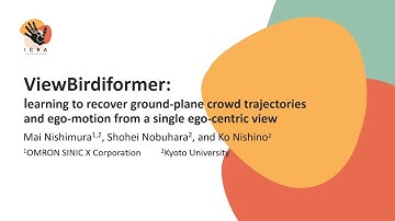 ViewBirdiformer: Learning to recover crowd trajectories and ego-motion from an ego-centric view