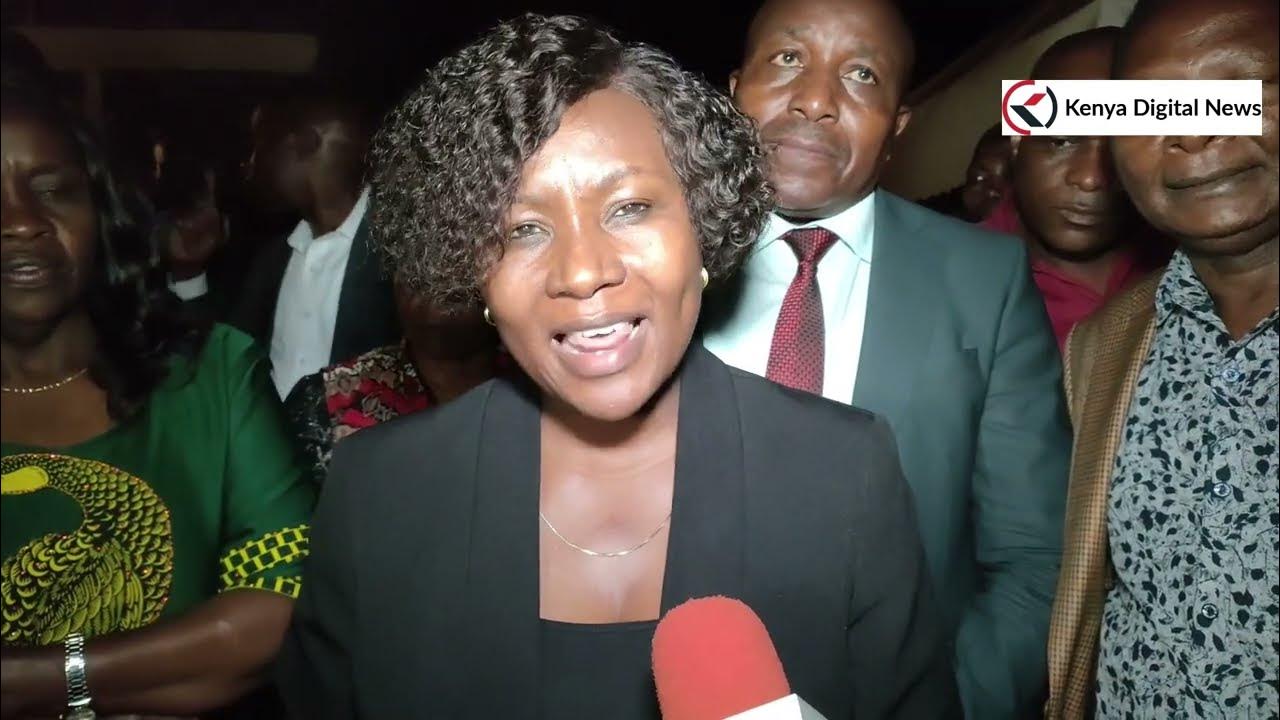 Embu Governor Cecily Mbarire condoles with a family whose son perished ...