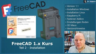 #144 - FreeCAD 1 x Kurs - Installation