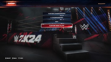 WWE 2K24 - How to make custom sideplates
