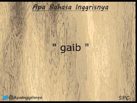  Apa  Bahasa  Inggrisnya  gaib YouTube