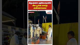 கிருஷ்ணா நதிக்கரையில்சிவ பூஜை செய்த அண்ணாமலை  #lordshiva #annamalai #vijayawada #spirituality