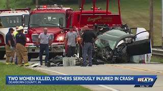 2 women dead, 3 seriously injured after head-on crash in southern Indiana