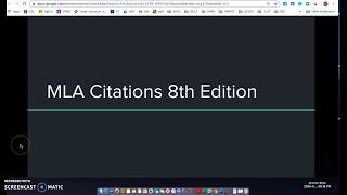 MLA 8th Edition Citing Online Sources