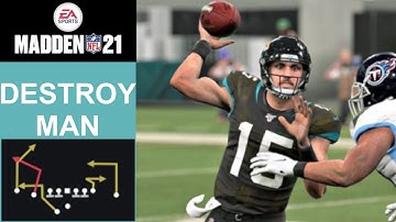 Destroy Man Coverage In Madden 21: Gun Doubles Offset Wk: Sail - Jacksonville Jaguars Playbook
