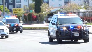 LASD Carson Units & LACoFD Engine 236 Responding [4K]