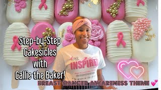 StepbyStep Cakesicles: Breast Cancer Awareness Theme