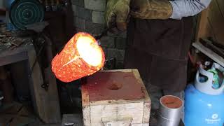 Casting a copper hammer