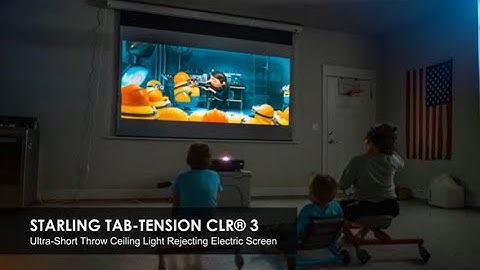 Elite Screens Starling Tab-Tension CLR® 3 Electric Ceiling Ambient Light Rejecting Projector Screen