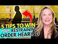 5 Easy Hacks to Win Your Restraining Order Hearing (  FREE class on how to win)