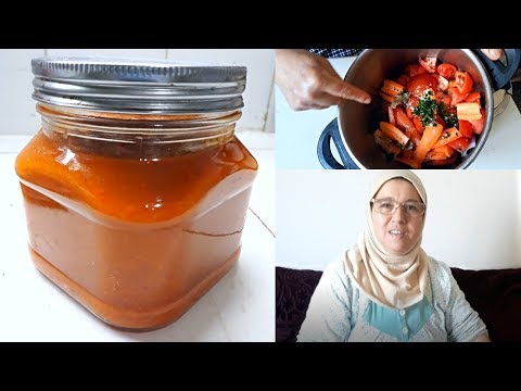 صلصة الطماطم للبيتزا وجميع الفطائر اللذيذة و الصحية من يد الحاجة فاطمة