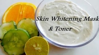 Instant Skin Whitening Face Mask and Toner