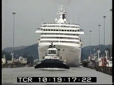 Ship going through the Panama Canal | Panama | Wish you were here? | 1994