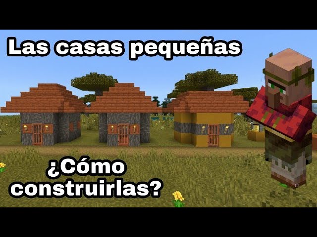 Cómo HACER ? LAS CASAS PEQUEÑAS de ALDEA de SABANA en MINECRAFT. - YouTube