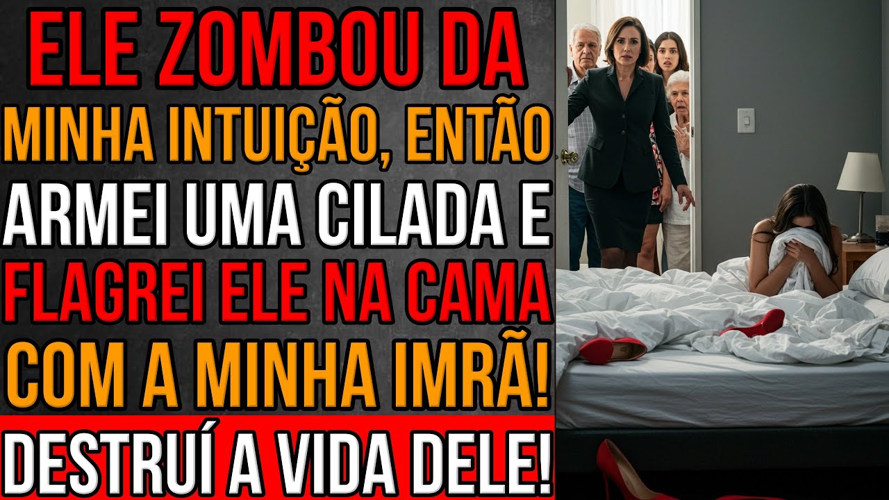 Ele zombou da minha intuição, então armei a maior cilada e peguei ele na cama com a minha irmã!