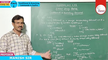 SYBCOM | Computer Science | Conditional and Branching Commands in FoxPro | Part 1