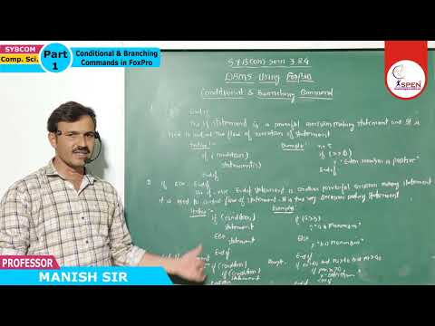 SYBCOM | Computer Science | Conditional and Branching Commands in FoxPro | Part 1