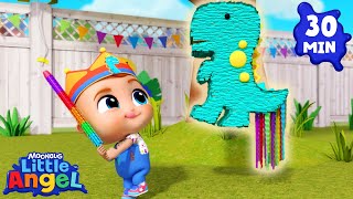 birthday party dinosaur pinata little angel nursery rhymes