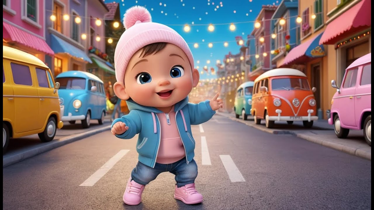 Music Van New Year Street Show | Fun Action & Learning Video for Toddlers