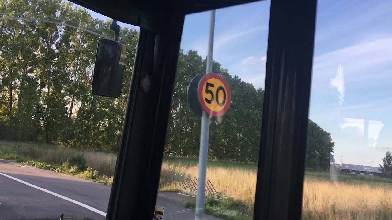 Sweden, Västerås. Bus ride line 2 from Björnögården to Centralen.