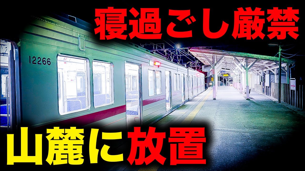 【野宿確定】寝過ごすと山の麓へ連行されてしまう恐怖の終電を乗り通してみた｜終電で終点に行ってみた#68