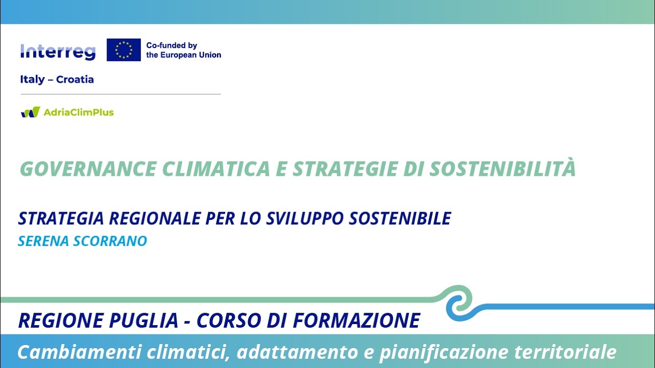 Galleria Cambiamenti climatici e pianificazione. Al via in Puglia il corso di formazione del progetto Interreg AdriaClimPlus - Video 5 di 18