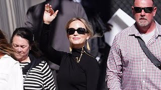 Emily Blunt Arrives to Film Jimmy Kimmel Live in Hollywood