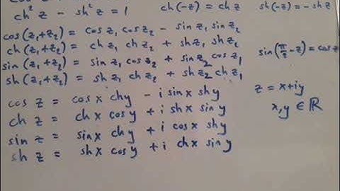Evaluating cos cosh sin or sinh of a complex number