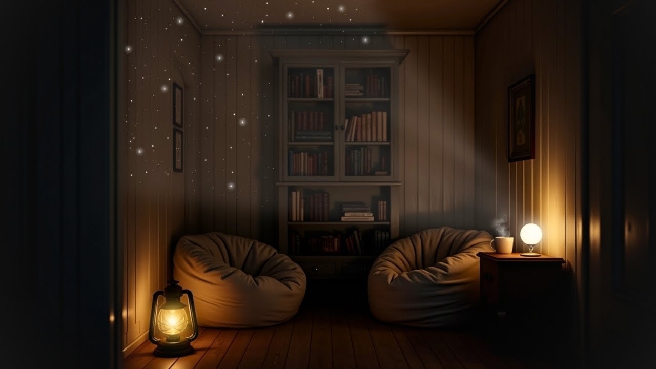 Cozy Starry Night Ambience 4K 🌙 | Soft Piano Music for Deep Sleep ...