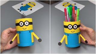 Handmade Minions Paper Cute Craft Toys #shorts