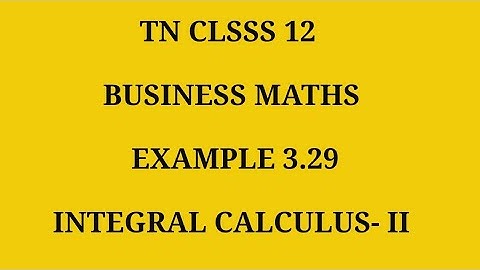 TN 12th Business maths chapter 3 example 3.29