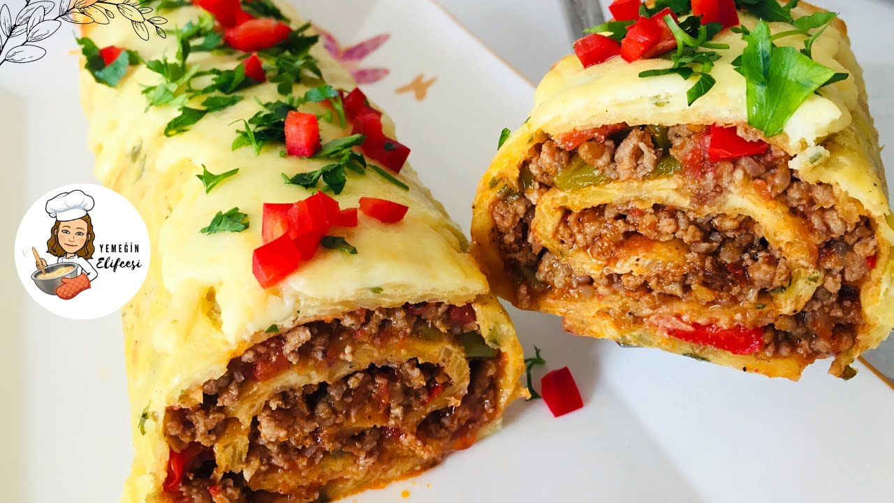 GÖRSELİNE VE TADINA HAYRAN OLACAKSINIZ! Kıymalı Rulo Patates Tarifi #shortsvideo