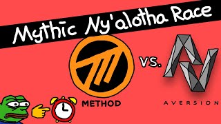 MYTHIC NY'ALOTHA in under 80 MINUTES | Method vs. Aversion Raidrace | Destruction Warlock PoV