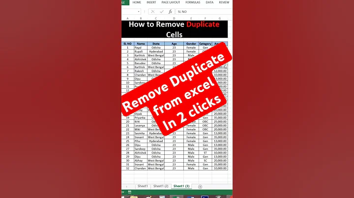 Delete Duplicates in 1 Minute or Less with EXCEL