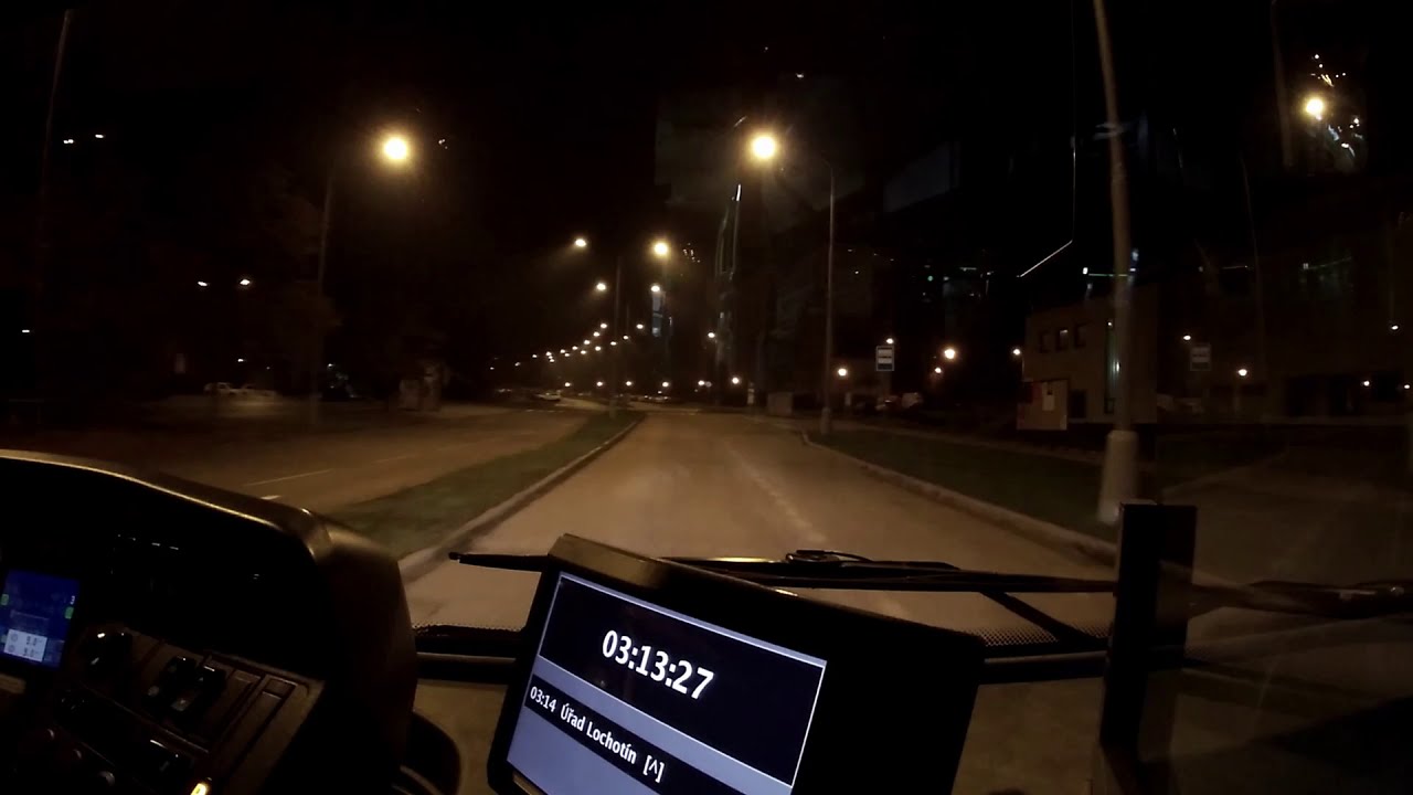 Linka N1 - Bolevec - Západočeská univerzita | pohled z kabiny