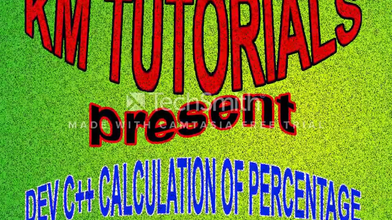 How to create percentage calculation in dev c++ - YouTube