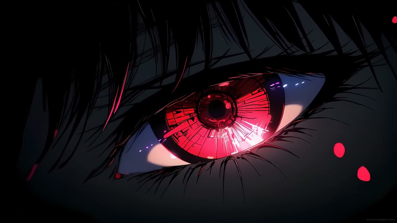 Stunning Anime Red Eye 4K Wallpaper - Intense Gaze for PC | Download Now!