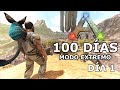 MI PRIMER ARK 100 DIAS en MODO EXTREMO!! ¿PODRÉ SOBREVIVIR? Un mundo de dinosaurios en el desierto 1