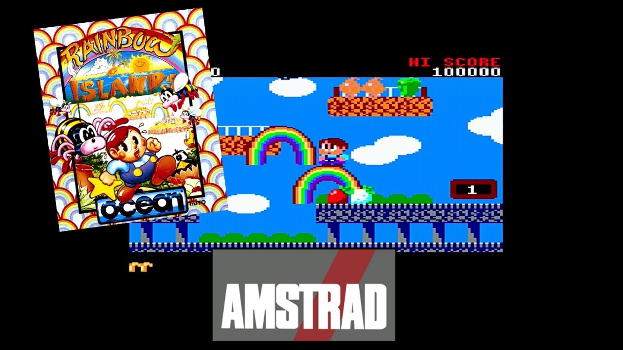 Jeu Amstrad CPC 464 - RAINBOW ISLAND (Ocean) - Bon état, Vintage