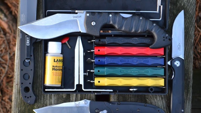 Lansky Deluxe 5-Stone Sharpening System : Hunting Knife Sharpeners : Sports  & Outdoors 