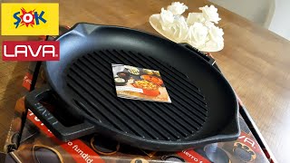 Lava Izgara Döküm Tava Kullanmadan Önce Fırınlama Şok Aktüel