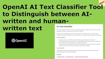 OpenAI AI Text Classifier  Official Tool to Distinguish between AI written and human written text