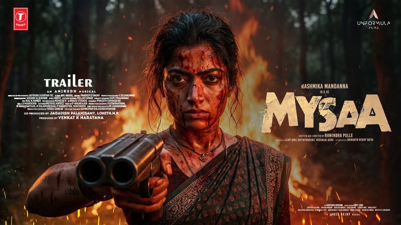 MYSAA - Official Trailer | Rashmika Mandhana | Jakes Bejoy | Rawindra Pulle |Official Trailer 2026
