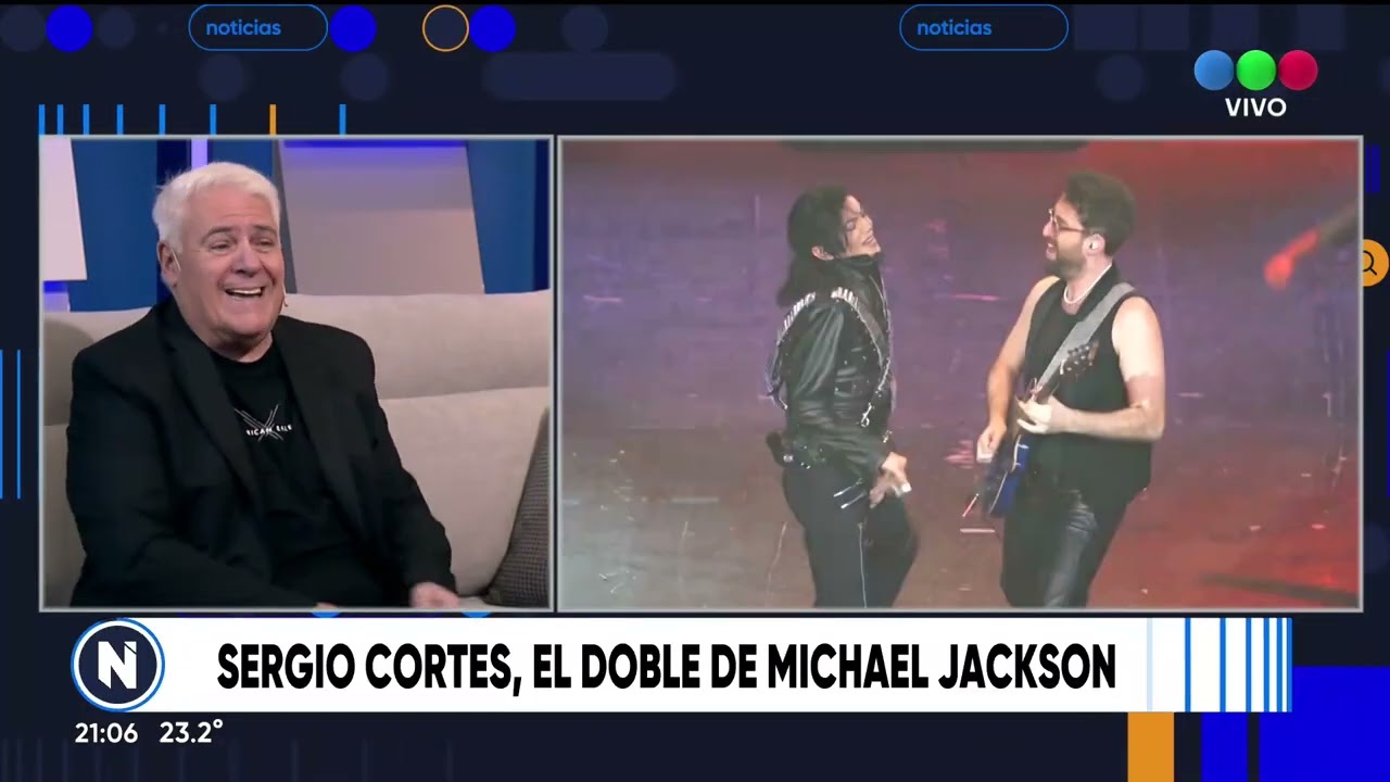 Sergio Cortés, el doble de Michael Jackson  TELEFE ROSARIO