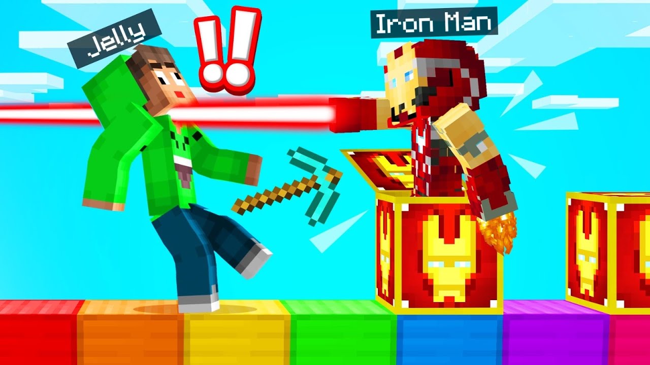 Opening SUPERHERO LUCKY BLOCKS In MINECRAFT!